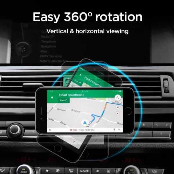 Spigen QS24 phone holder for CD slot in car magnetic - blackeng