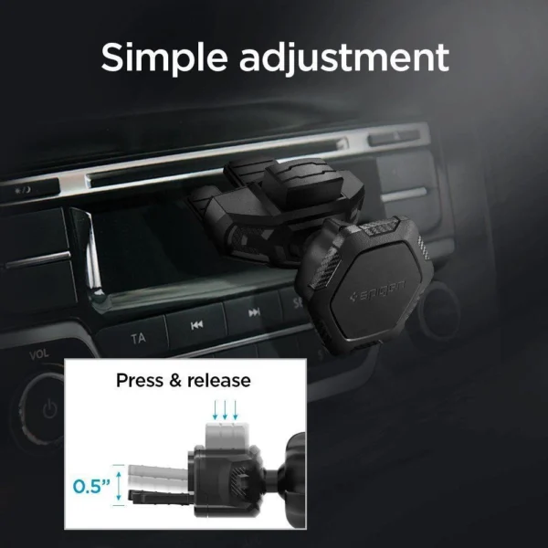 Spigen QS24 phone holder for CD slot in car magnetic - blackeng