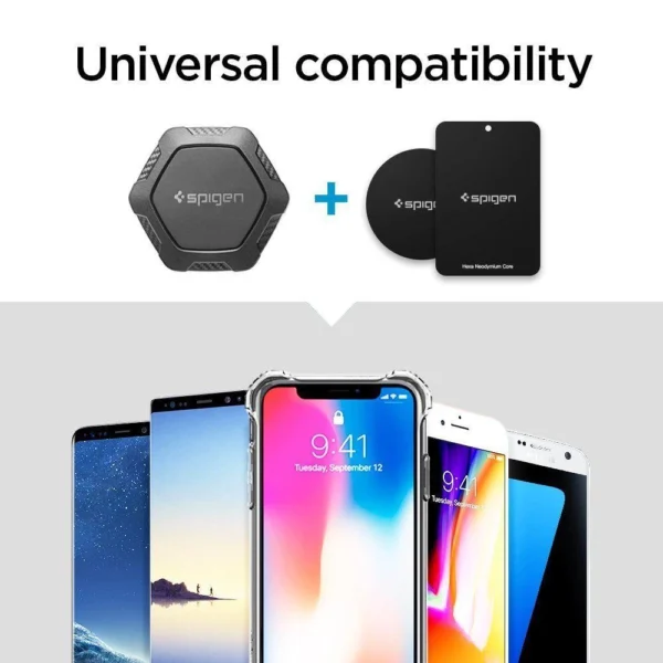 Spigen QS24 phone holder for CD slot in car magnetic - blackeng