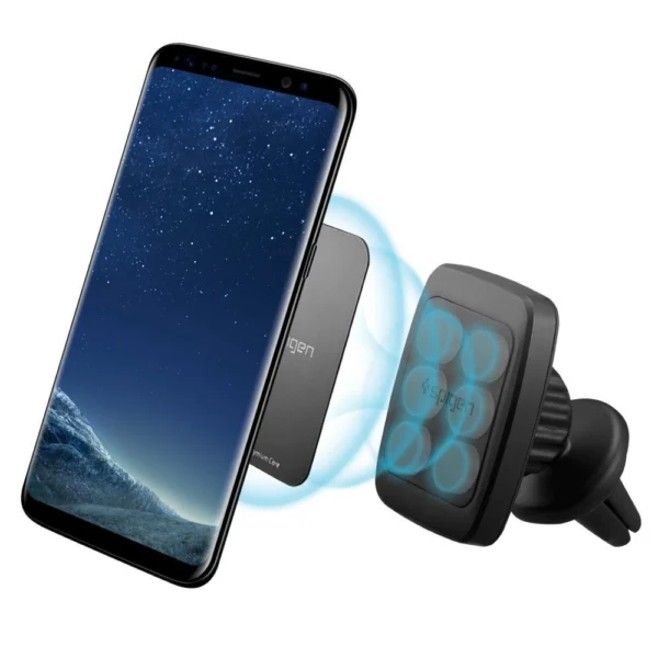 Spigen H12 phone holder for car air vent magnetic - blackeng