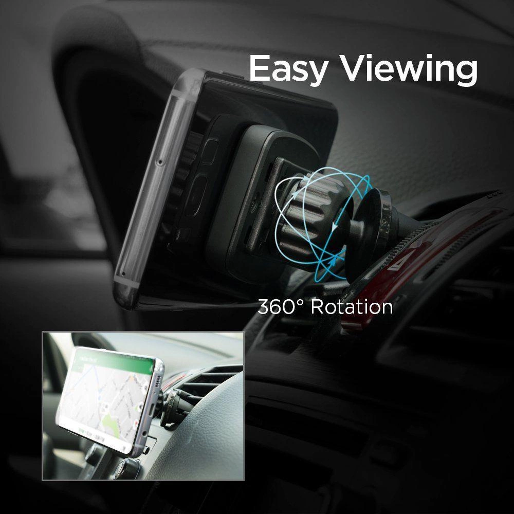 Spigen H12 phone holder for car air vent magnetic - blackeng