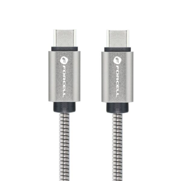 FORCELL F-ENERGY Metal C237 cable Type C to Type C PD QC4.0 3A 60W 2 m silver