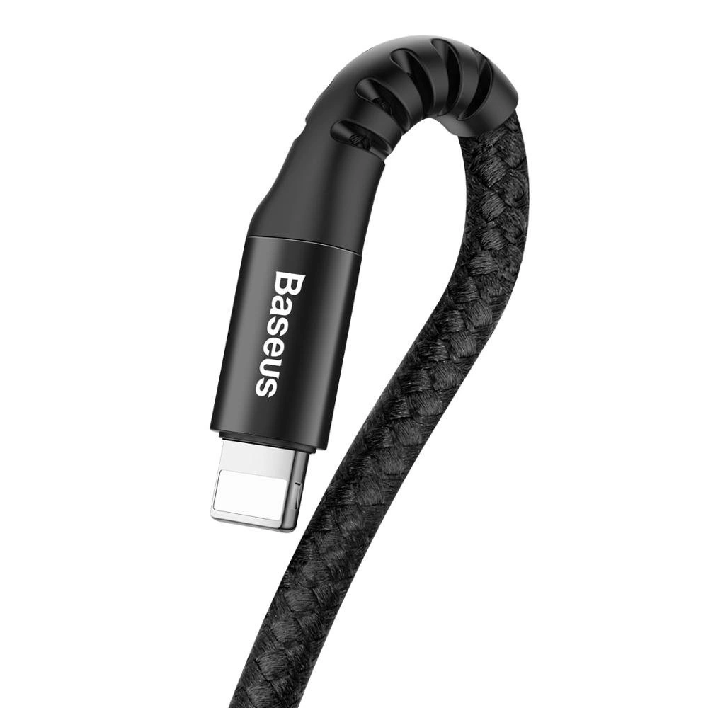 Baseus Fish Eye spring USB-A / Lightning 2A cable 1m - blackeng