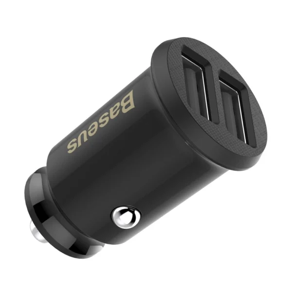 Baseus Grain Car Charger CCALL-ML01 mini charger 2x USB-A 3.1A - blackeng