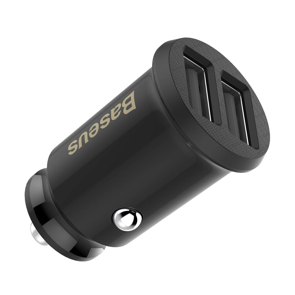 Baseus Grain Car Charger CCALL-ML01 mini charger 2x USB-A 3.1A - blackeng