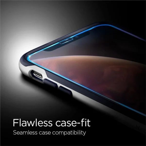 Spigen Glass FC Tempered Glass with Black Frame for iPhone X / XS / 11 Proeng