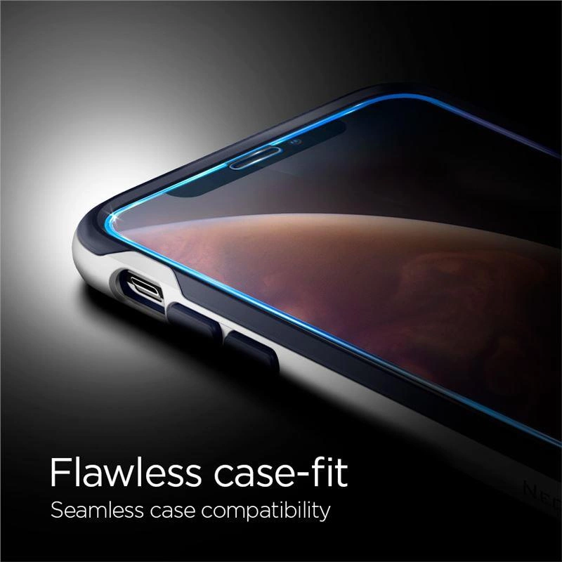 Spigen Glass FC Tempered Glass with Black Frame for iPhone X / XS / 11 Proeng