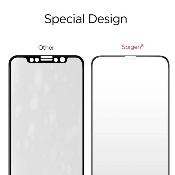 Spigen Glass FC Tempered Glass with Black Frame for iPhone X / XS / 11 Proeng