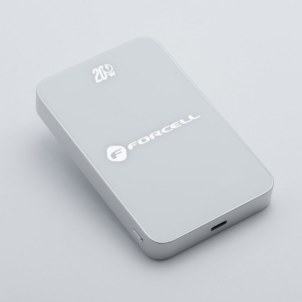 FORCELL F-ENERGY F10K8 Super Slim powerbank compatible with MagSafe PD3.0 QC4.0 15W 10000 mAh white