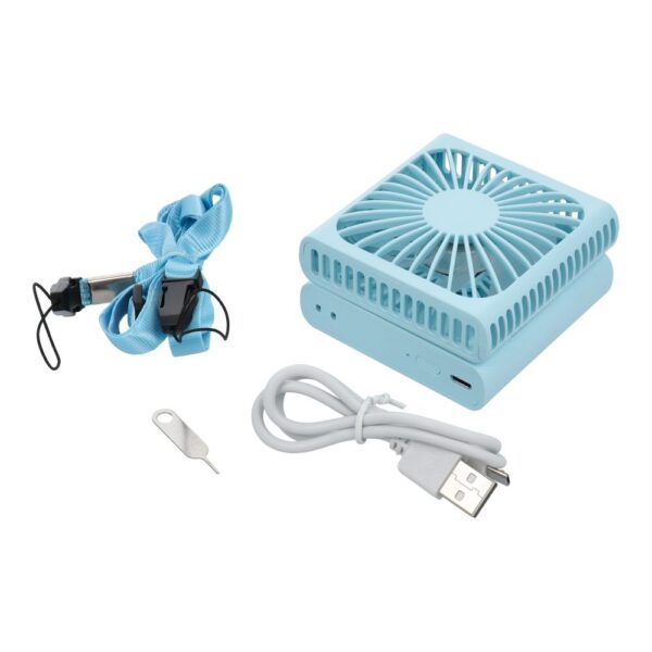 Portable fold fan F10 blue