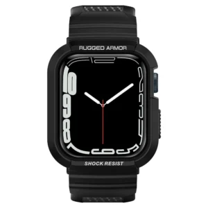 Spigen Rugged Armor Pro Case with Strap for Apple Watch 4 / 5 / 6 / 7 / 8 / SE (44/45 mm) - Blackeng
