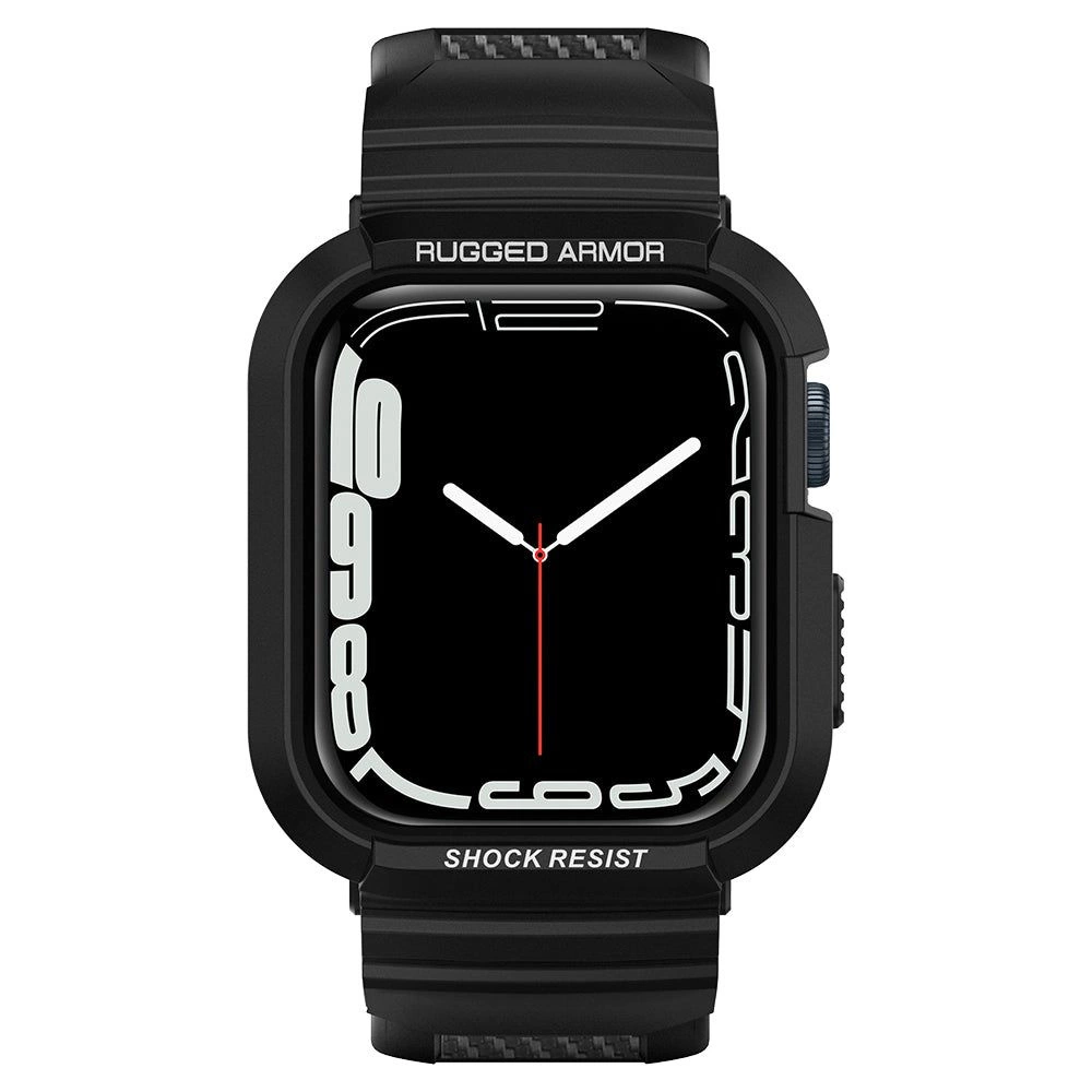Spigen Rugged Armor Pro Case with Strap for Apple Watch 4 / 5 / 6 / 7 / 8 / SE (44/45 mm) - Blackeng