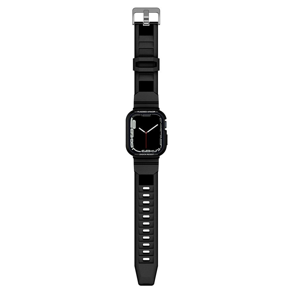 Spigen Rugged Armor Pro Case with Strap for Apple Watch 4 / 5 / 6 / 7 / 8 / SE (44/45 mm) - Blackeng