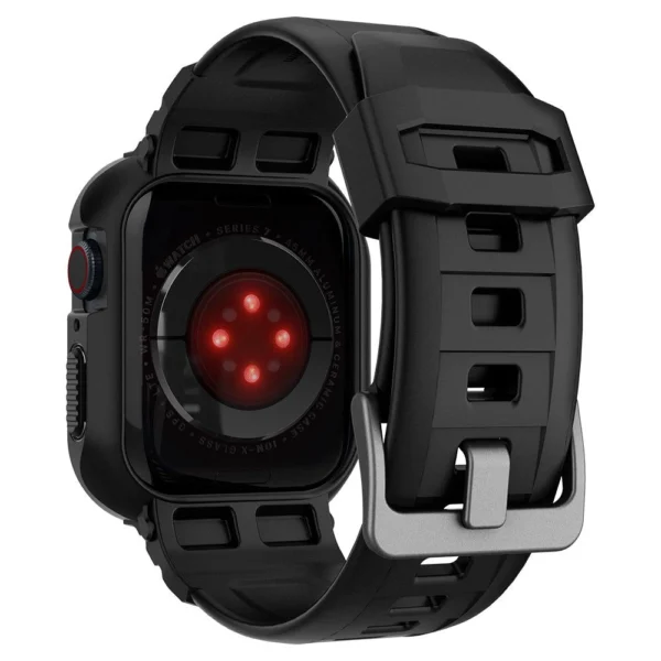 Spigen Rugged Armor Pro Case with Strap for Apple Watch 4 / 5 / 6 / 7 / 8 / SE (44/45 mm) - Blackeng