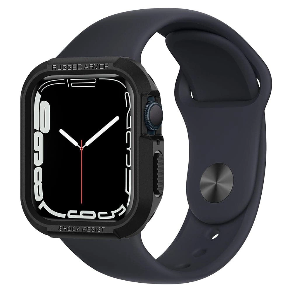 Spigen Rugged Armor Case for Apple Watch 4 / 5 / 6 / 7 / 8 / SE (44/45 mm) - Blackeng