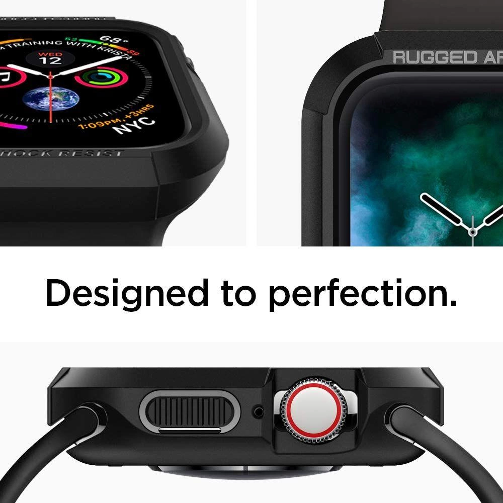 Spigen Rugged Armor Case for Apple Watch 4 / 5 / 6 / 7 / 8 / SE (44/45 mm) - Blackeng