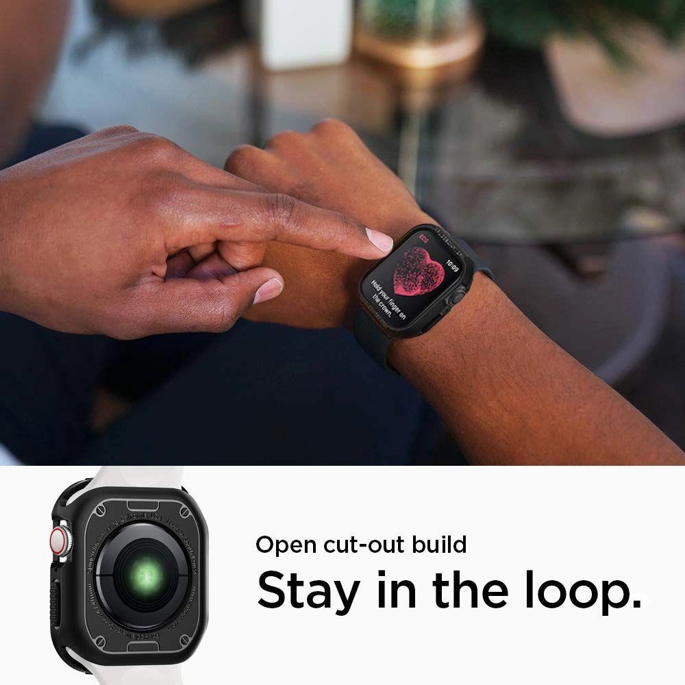 Spigen Rugged Armor Case for Apple Watch 4 / 5 / 6 / 7 / 8 / SE (44/45 mm) - Blackeng
