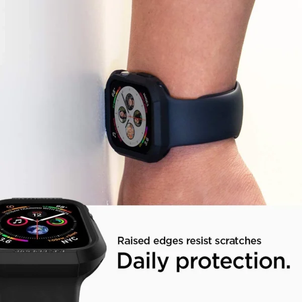 Spigen Rugged Armor Case for Apple Watch 4 / 5 / 6 / 7 / 8 / SE (44/45 mm) - Blackeng