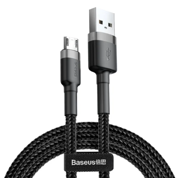 Baseus Cafule Cable CAMKLF-AG1 USB-A / micro USB 2.4A 0.5 m - black-grayeng