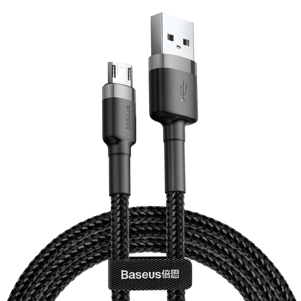 Baseus Cafule Cable CAMKLF-AG1 USB-A / micro USB 2.4A 0.5 m - black-grayeng