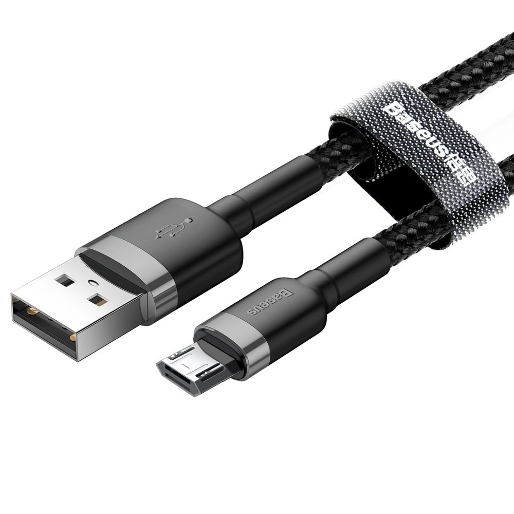 Baseus Cafule Cable CAMKLF-AG1 USB-A / micro USB 2.4A 0.5 m - black-grayeng