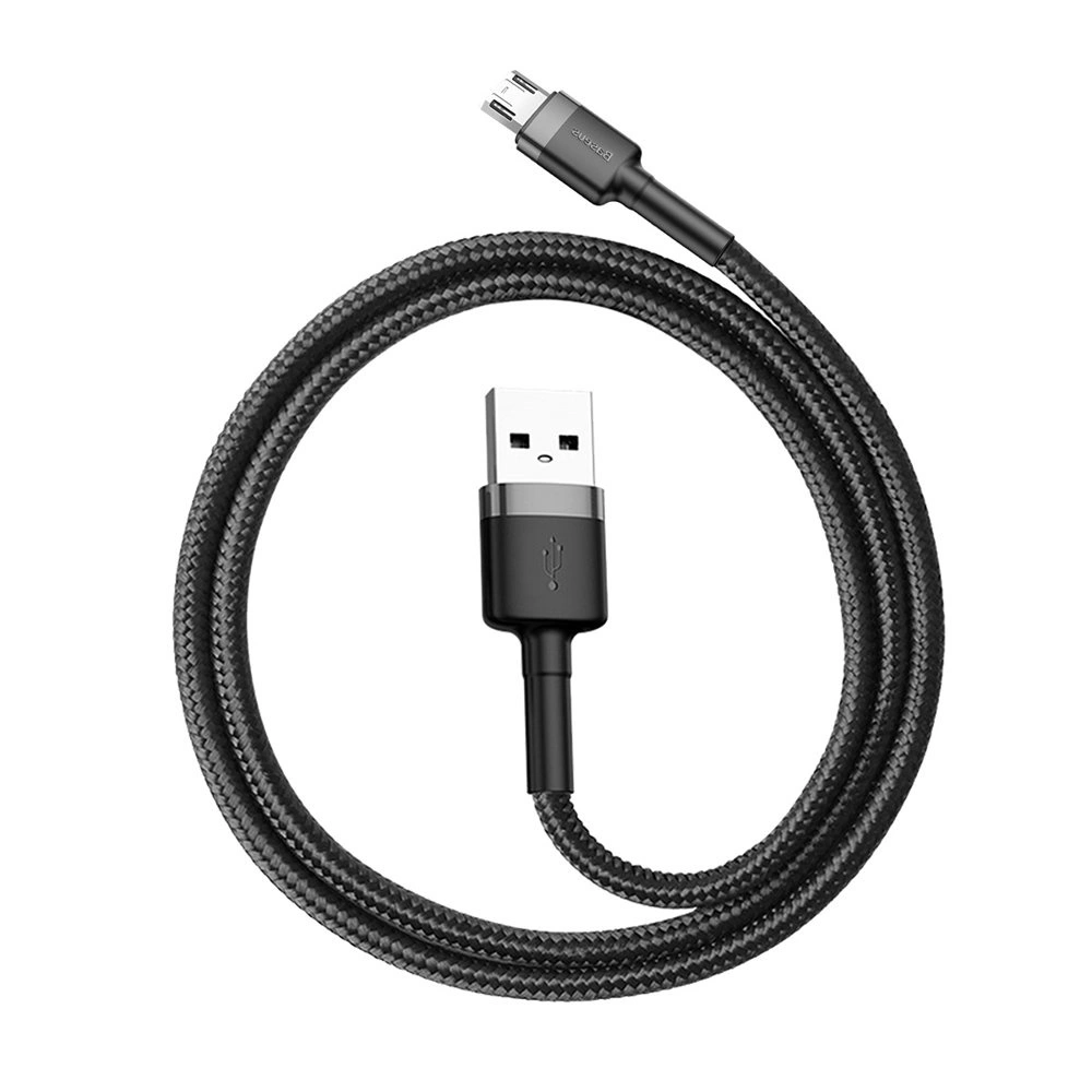 Baseus Cafule Cable CAMKLF-AG1 USB-A / micro USB 2.4A 0.5 m - black-grayeng