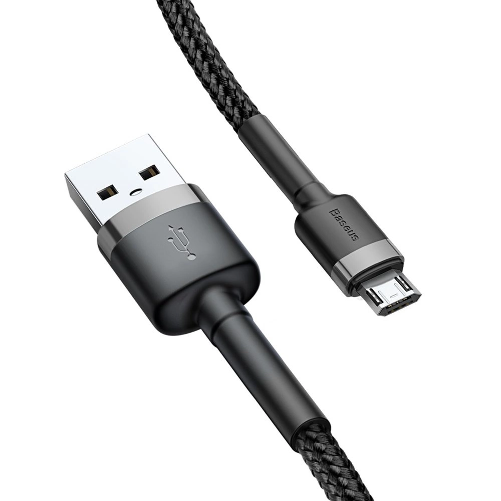 Baseus Cafule Cable CAMKLF-AG1 USB-A / micro USB 2.4A 0.5 m - black-grayeng