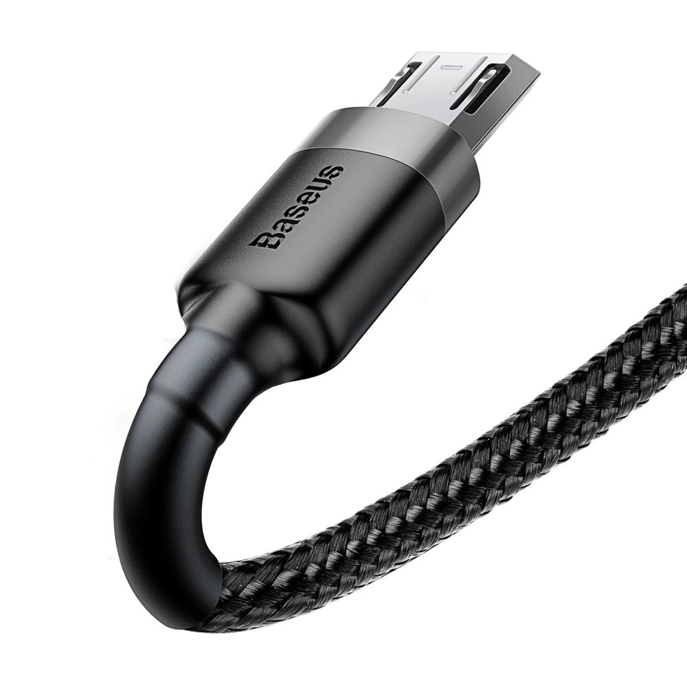 Baseus Cafule Cable CAMKLF-AG1 USB-A / micro USB 2.4A 0.5 m - black-grayeng