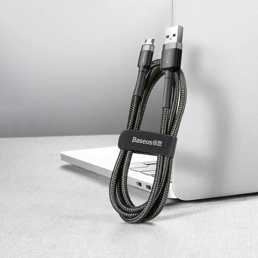 Baseus Cafule Cable CAMKLF-AG1 USB-A / micro USB 2.4A 0.5 m - black-grayeng