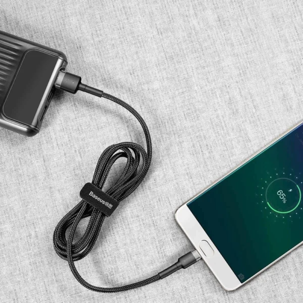 Baseus Cafule Cable CAMKLF-AG1 USB-A / micro USB 2.4A 0.5 m - black-grayeng