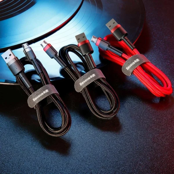 Baseus Cafule Cable CAMKLF-AG1 USB-A / micro USB 2.4A 0.5 m - black-grayeng