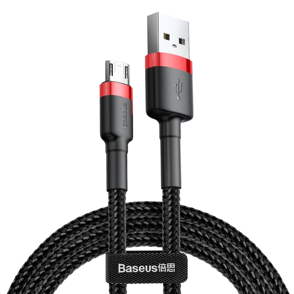 Baseus Cafule Cable CAMKLF-B91 USB-A / micro USB 2.4A 1 m - black and redeng