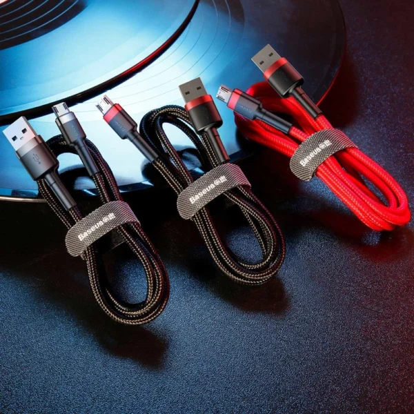Baseus Cafule Cable CAMKLF-B91 USB-A / micro USB 2.4A 1 m - black and redeng