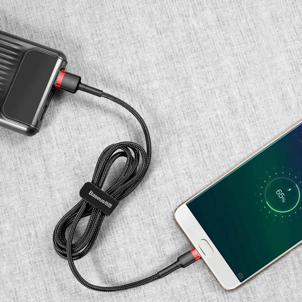 Baseus Cafule Cable CAMKLF-B91 USB-A / micro USB 2.4A 1 m - black and redeng