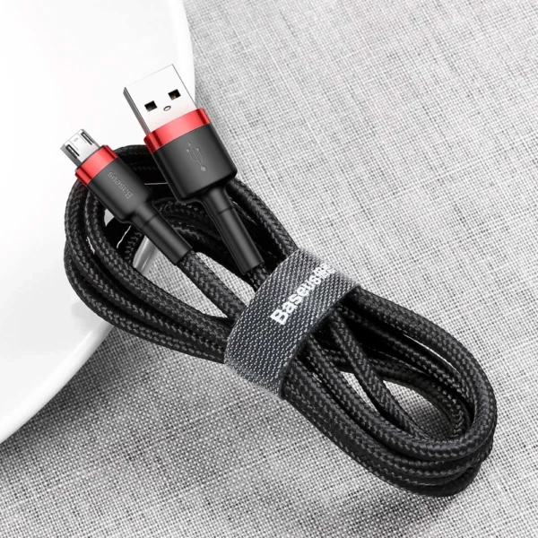 Baseus Cafule Cable CAMKLF-B91 USB-A / micro USB 2.4A 1 m - black and redeng