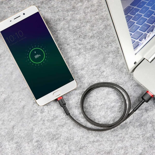 Baseus Cafule Cable CAMKLF-B91 USB-A / micro USB 2.4A 1 m - black and redeng