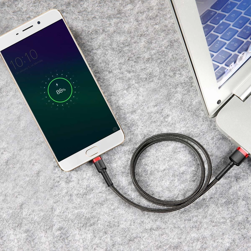 Baseus Cafule Cable CAMKLF-C91 USB-A / micro USB 1.5A 2 m - black and redeng