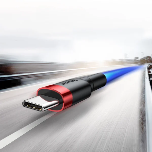 Baseus Cafule USB-A / USB-C QC 3.0 3A cable 0.5 m - black and redeng