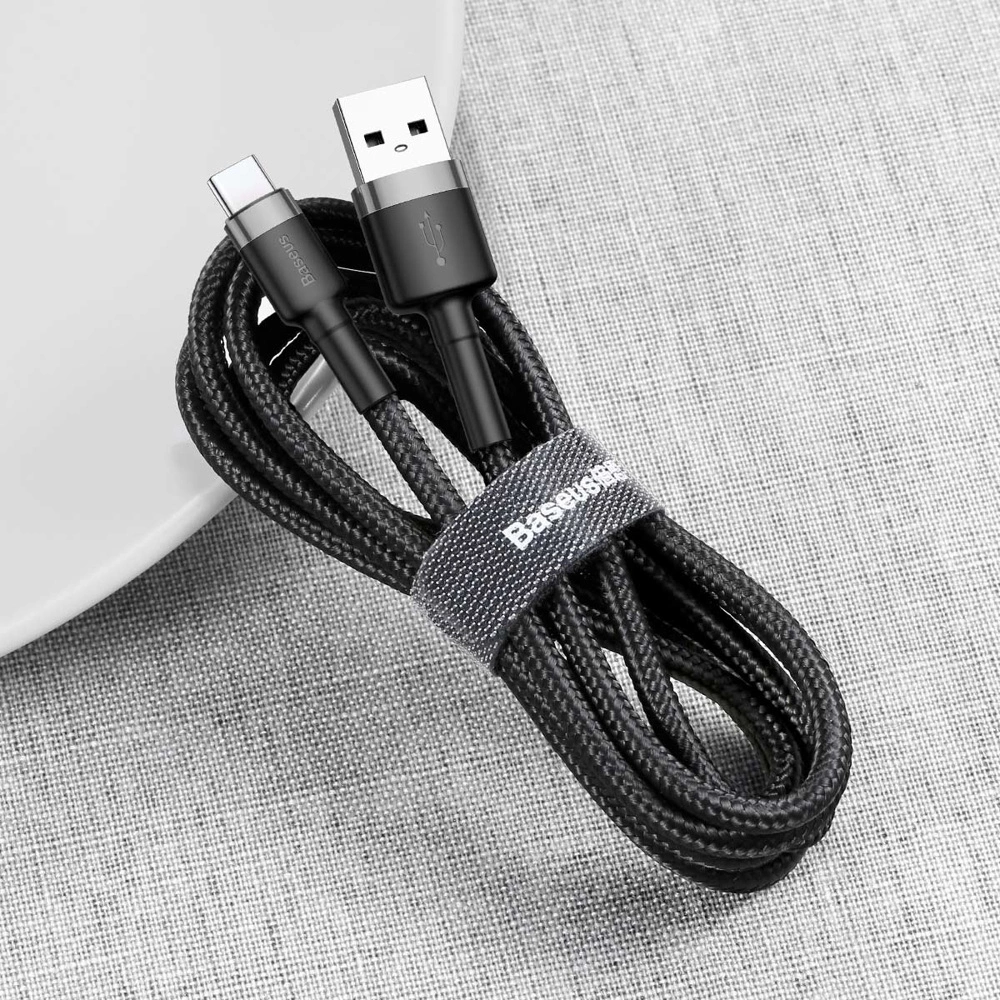 Baseus Cafule USB-A / USB-C QC 3.0 3A cable 0.5 m - black-grayeng
