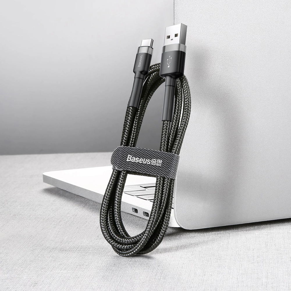 Baseus Cafule USB-A / USB-C QC 3.0 3A cable 0.5 m - black-grayeng