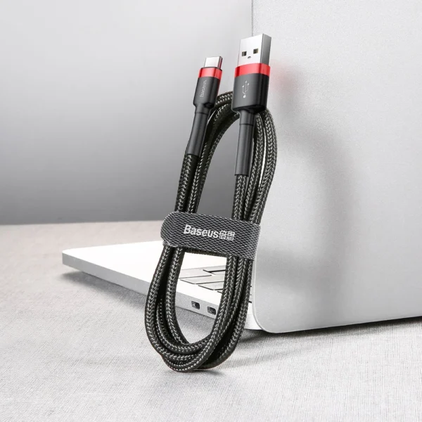 Baseus Cafule USB-A / USB-C QC 3.0 3A cable 1 m - black and redeng