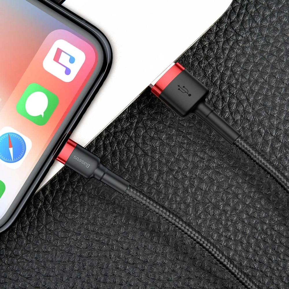 Baseus Cafule USB-A / Lightning 2.4A QC 3.0 cable 1 m - black and redeng
