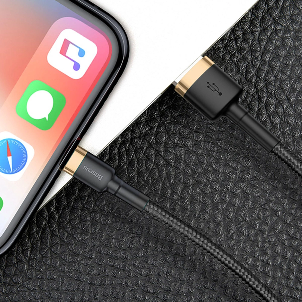 Baseus Cafule USB-A / Lightning 2.4A QC 3.0 cable 1 m - black and goldeng