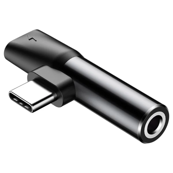 Baseus Audio Converter L41 adapter from USB-C to USB-C port + 3.5 mm headphone jack black (CATL41-01)eng
