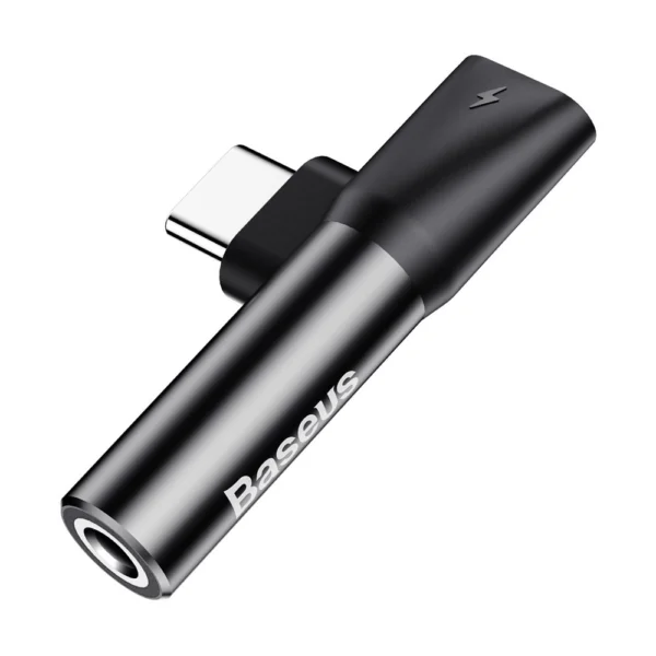 Baseus Audio Converter L41 adapter from USB-C to USB-C port + 3.5 mm headphone jack black (CATL41-01)eng