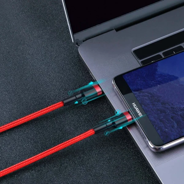Baseus CATKLF-H09 USB-C - USB-C PD QC cable 60W 3A 480Mb/s 2m - redeng