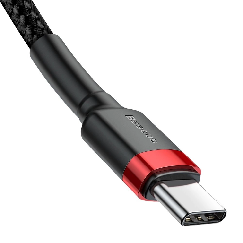 Baseus CATKLF-H91 USB-C - USB-C PD QC cable 60W 3A 480Mb/s 2m - black and redeng