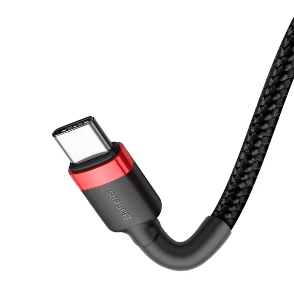 Baseus CATKLF-H91 USB-C - USB-C PD QC cable 60W 3A 480Mb/s 2m - black and redeng