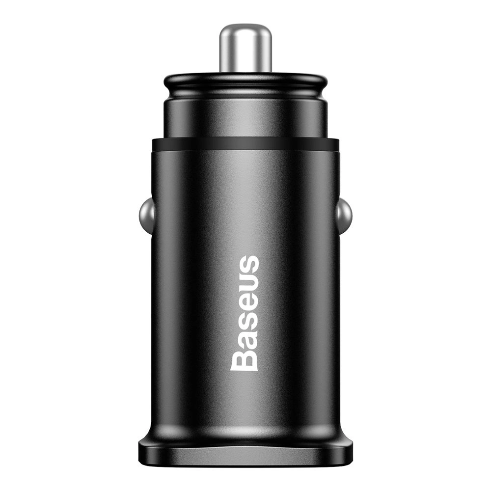 Baseus Square smart car charger 2x USB QC3.0 Quick Charge 3.0 SCP AFC 30W black (CCALL-DS01)eng