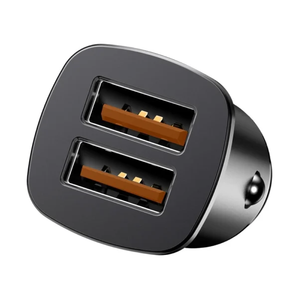 Baseus Square smart car charger 2x USB QC3.0 Quick Charge 3.0 SCP AFC 30W black (CCALL-DS01)eng